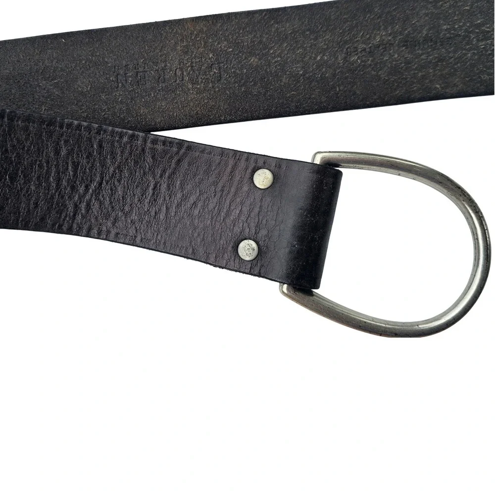 Lauren Ralph Lauren Womens‎ Black Leather Western Belt Beaded Buckle Turquoise L